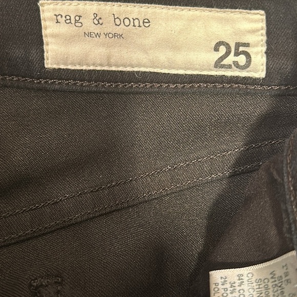 Women Rag & Bone Black High Rise Skinny Jeans Size 25 - Picture 7 of 8